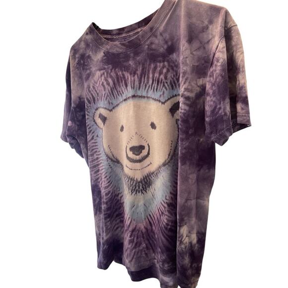 THE MOUTAIN PURPLE TIE DYE SHIRT OF POLAR BEAR SIZE XL - Picture 1 of 2